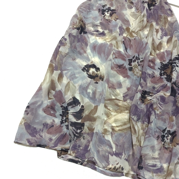 Vintage | Blush | Highneck Halter Top | Floral | Shabby Chic | Summer | Chiffon - Picture 3 of 8